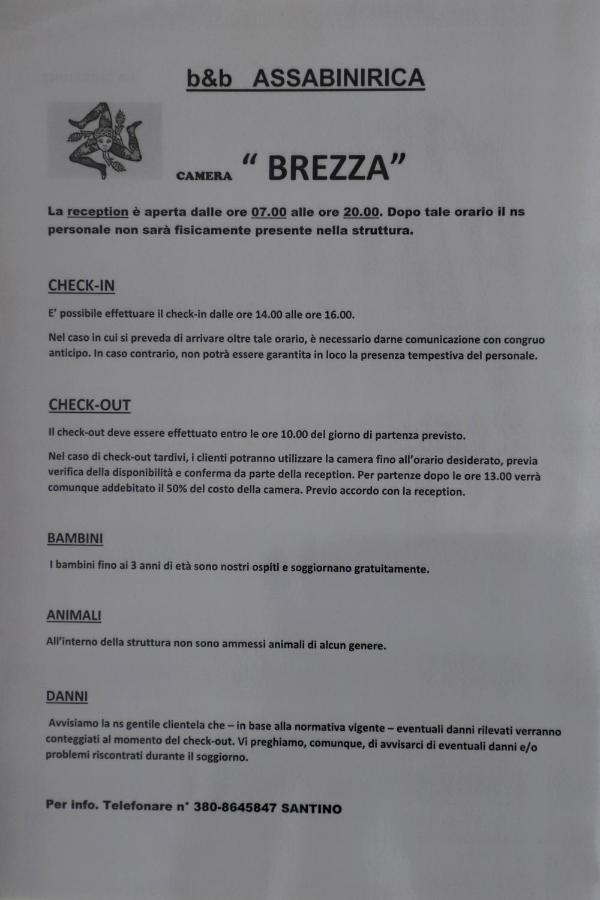 Bed and Breakfast Assabinirica Acquedolci Exterior foto
